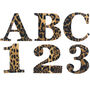 Leopard Print Iron On Applique Letters And Numbers, thumbnail 4 of 6