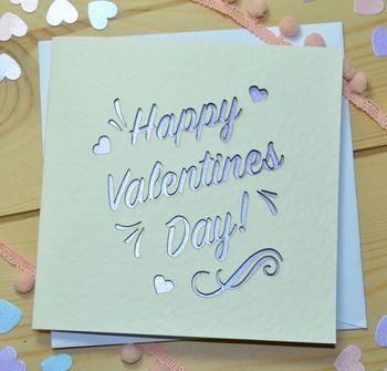 'Happy Valentines Day' Laser Cut Card, 2 of 3