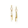 Mother Of Pearl Gold Plated Dangles Earrings, thumbnail 3 of 3