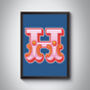 H Capital Letter Bold Carnival Circus Art Print, thumbnail 3 of 4