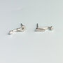 Sterling Silver Question And Exclamation Mark Ear Jacket Stud Earrings, thumbnail 1 of 6