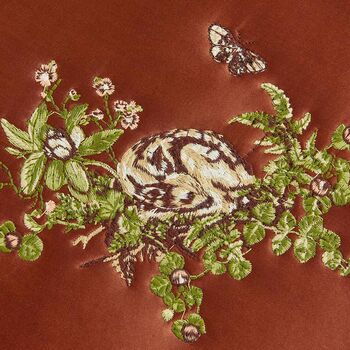 Sleepy Fawn Embroidered Satin Saddle Bag, 5 of 8