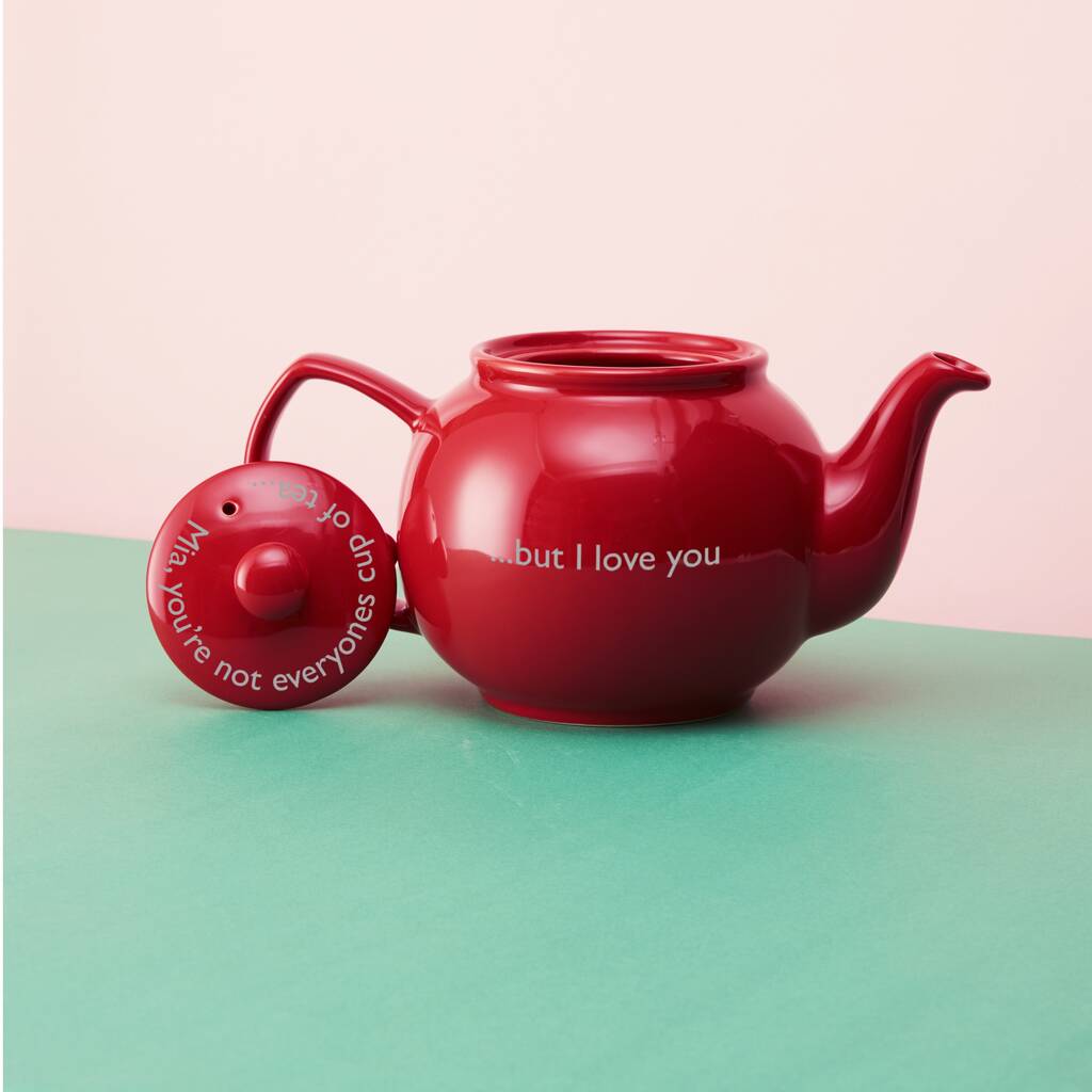 Personalised 'Love' Teapot By The Glass Yard
