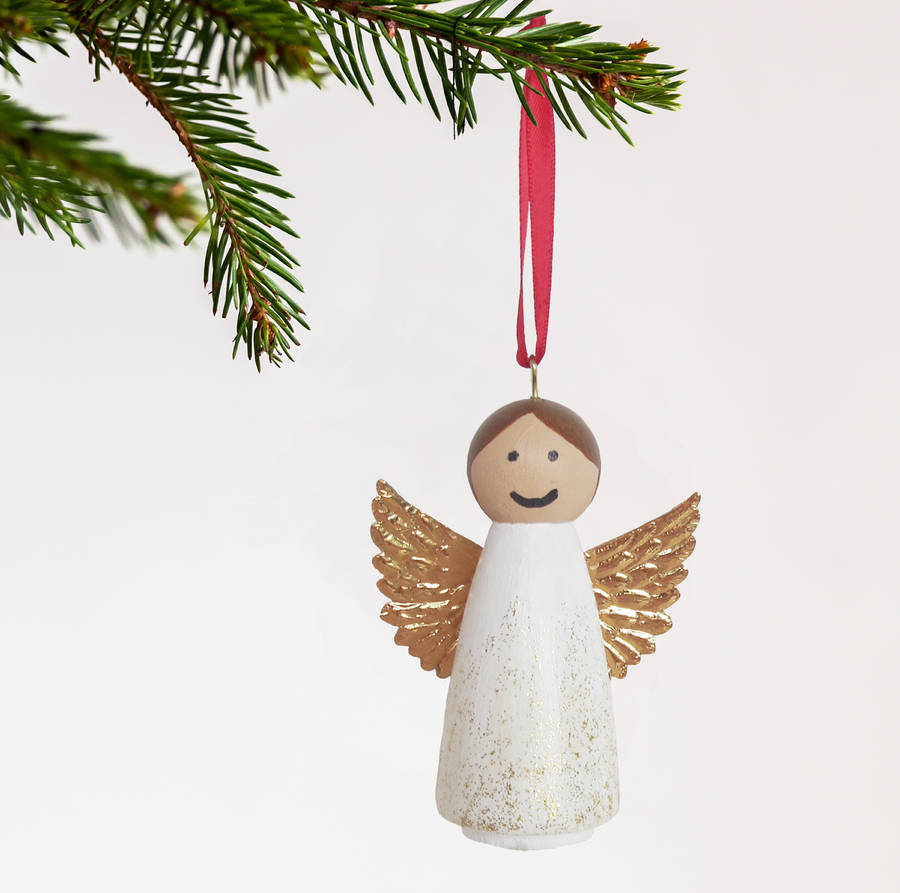 Personalised Wooden Christmas Angel Doll By Sarah Hurley  notonthehighstreet.com