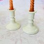 Pair Of Vintage Porcelain Candlesticks ~ 31, thumbnail 3 of 4