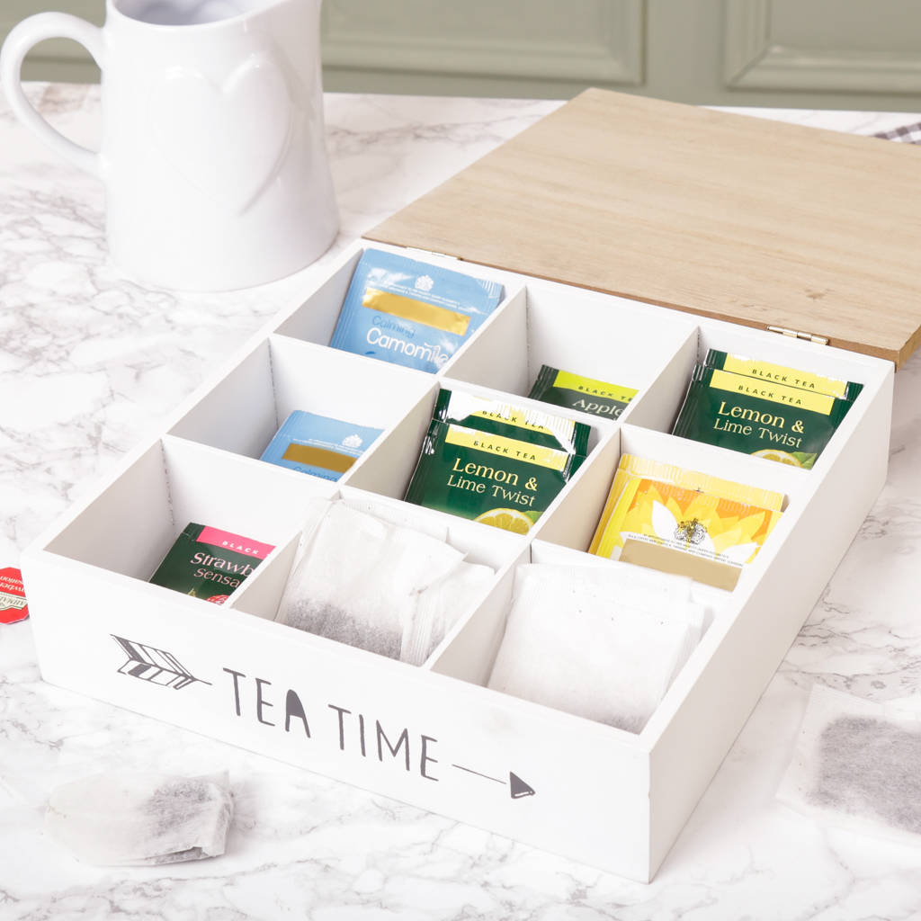 Geometric Wooden Tea Storage Box By Dibor