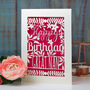 Personalised Floral Happy Birthday Card, thumbnail 3 of 8