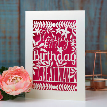 Personalised Floral Happy Birthday Card, 3 of 8