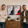Personalised Rugby Print – 30th Birthday Gift Featuring Your Birth‑Year Season, thumbnail 1 of 10