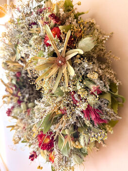 Statice Dried Wreath For Christmas, 5 of 6