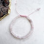 Roze Quartz Bead Adjustable Cord Bracelet, thumbnail 1 of 7