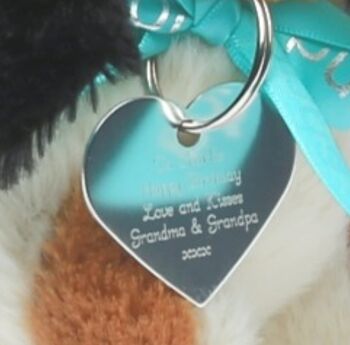 Puppy Hound Dog With Personalised Heart Keepsake, 6 of 6