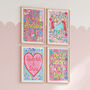 Unicorn And Floral Nursery Print Set – Set Of Nine Whimsical Wall Art Prints, thumbnail 6 of 12