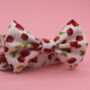 White Strawberry Dog Bow Tie, thumbnail 1 of 10