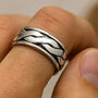 Personalised Mens Sterling Silver Celtic Braid Spinning Ring, thumbnail 2 of 12