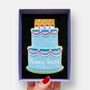 Personalised Birthday Cake Letterbox Cookie Blue, thumbnail 1 of 8