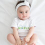 Organic Cotton Hello World Baby Grow, thumbnail 2 of 6