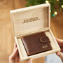 Personalised Leather Wallet In Personalised Wooden Box, thumbnail 1 of 10