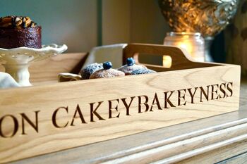 Large Personalised Oak Butler's Trays, 5 of 6