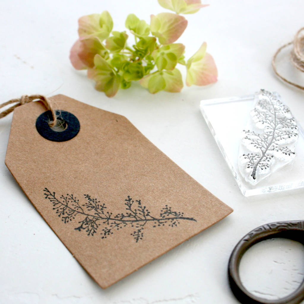 Flower Sprig Clear Rubber Stamp By Little Stamp Store