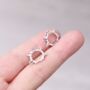 12 Mm Silver Spike Hoops, Hoop Earrings, thumbnail 1 of 7