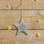 How Long Will I Love You Ceramic Hanging Star, thumbnail 2 of 2