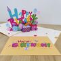 Pop Up 3D Birthday Card With Personalised Age, thumbnail 5 of 5