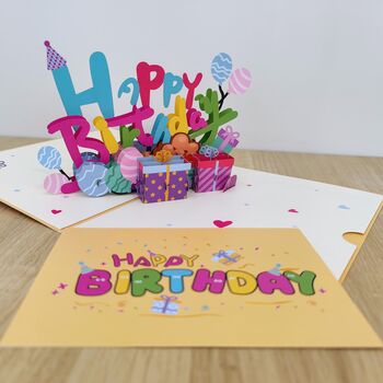 Pop Up 3D Birthday Card With Personalised Age, 5 of 5
