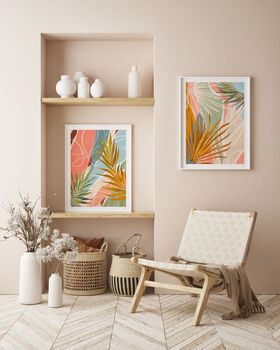 Botanical Abstract Print Set – Hand‑Painted Collage Trio, 5 of 12