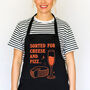 'Sorted For Cheese And Fizz' Apron, thumbnail 1 of 3