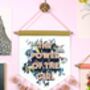 The Power Of The Girl Embroidered Wall Hanging, thumbnail 2 of 3
