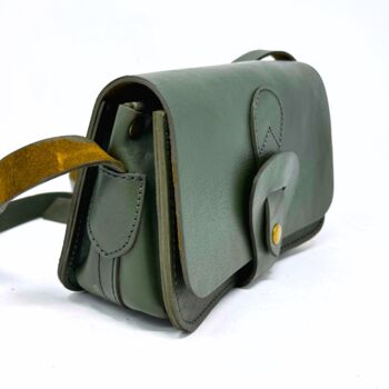 Noah Crossbody Wallet Bag Mini Shoulder Bag In Khaki Green, 2 of 6