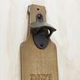 Personalised Magnetic Wooden Wall Bottle Opener, thumbnail 2 of 4
