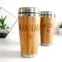 Set Of Two Personalised Couples Bamboo Travel Mugs, thumbnail 1 of 2