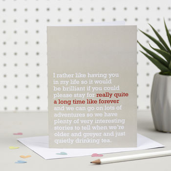 A Long Time Like Forever : Love Card For Anniversary, 3 of 4