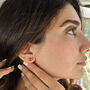 Garnet 1ct Moissanite Crystal Sterling Silver Earrings, thumbnail 5 of 6
