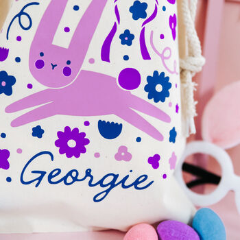 Personalised Happy Easter Bunny Sack, 2 of 8