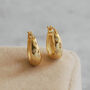 Gold Plated Chunky Cosmic Huggie Hoops, thumbnail 4 of 6