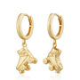 18ct Gold Roller Skate Charm Hoop Earrings, thumbnail 2 of 4