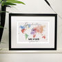 Our Adventures Travel Personalised Print, thumbnail 3 of 4