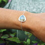 Aqua Chalcedony Gemstone Sterling Silver Bracelet, thumbnail 4 of 6