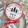 Personalised 'Merry Christmas' Black And White Lollipop, thumbnail 1 of 3