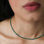 Tiny Green Malachite Beaded Necklace, thumbnail 4 of 5