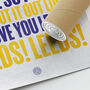 Leeds United 'We Love You' Song Print Poster, thumbnail 3 of 3