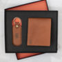 Mens Personalised Leather Wallet Gift Set, thumbnail 2 of 12