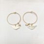 Gold Filled Mother Of Pearl Bird Hoops, thumbnail 5 of 7