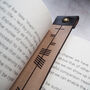 The Personalised Ogham Leather Bookmark, thumbnail 1 of 4