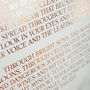 Personalised Couples Metallic Vows Prints Set Of Two, thumbnail 7 of 9
