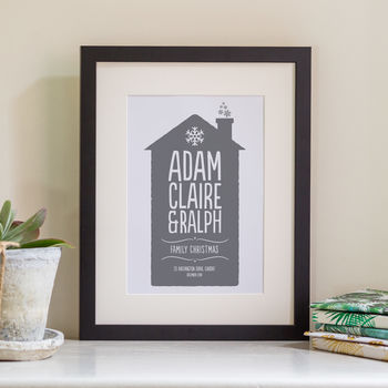 Personalised Christmas Family Home Print, 2 of 6