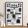 Personalised 1996 Music 30th Birthday Gift, thumbnail 1 of 11